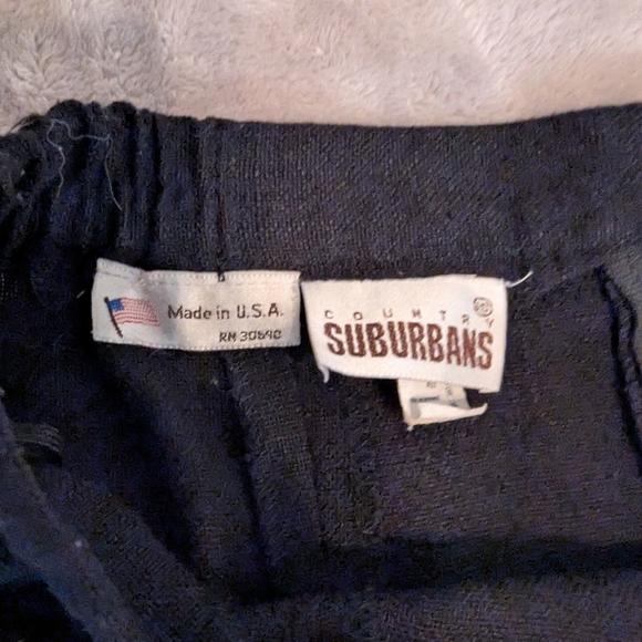 Vintage 1990s Country Suburbans Womens Black Skirt Medium Union Made ILGWU - Picture 3 of 10